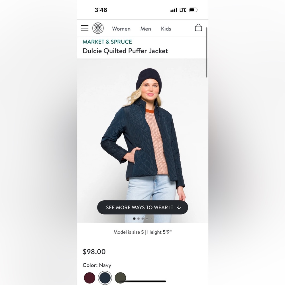 Market & Spruce Dulcie Quilted Puffer Jacket